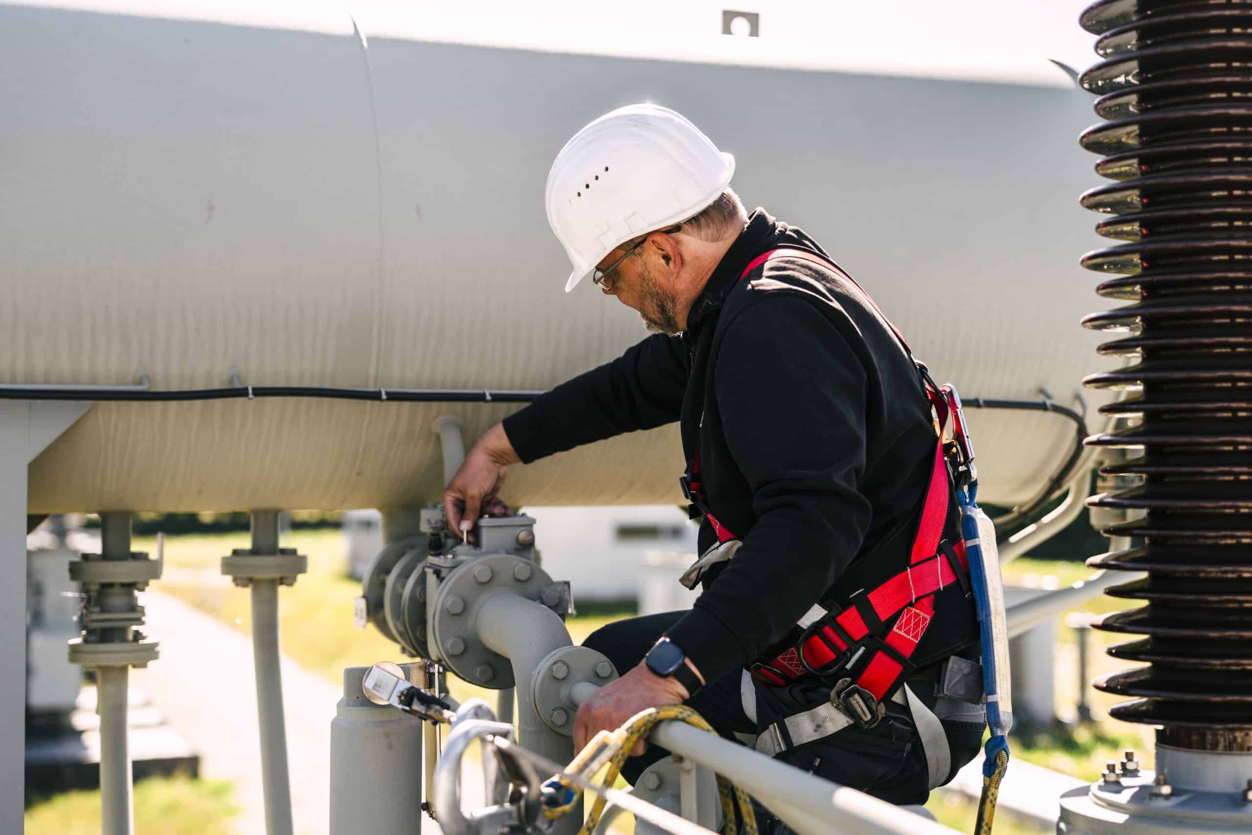 Energie-Ingenieur bei phytosanitären Anlagen in der Industrie, Wartung, Überprüfung, Sicherheit.