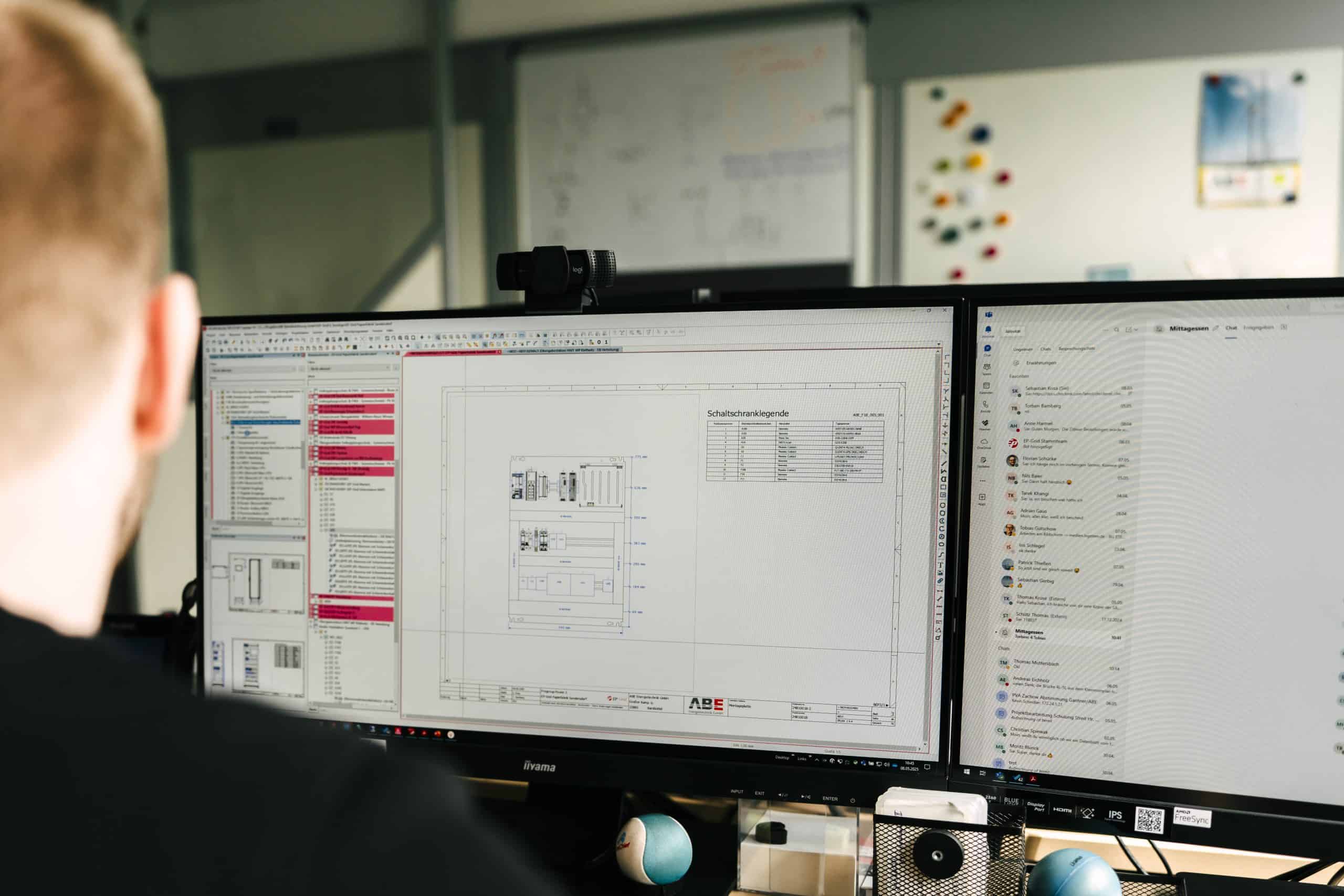 Entwicklungsarbeit in der Elektrotechnik und Automatisierung bei ABE-Gruppe.